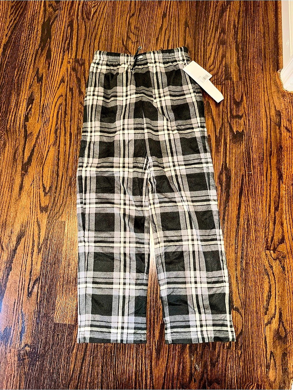 Sonoma Goods For Life Boys Plaid Pants Black & White Size Medium NWT